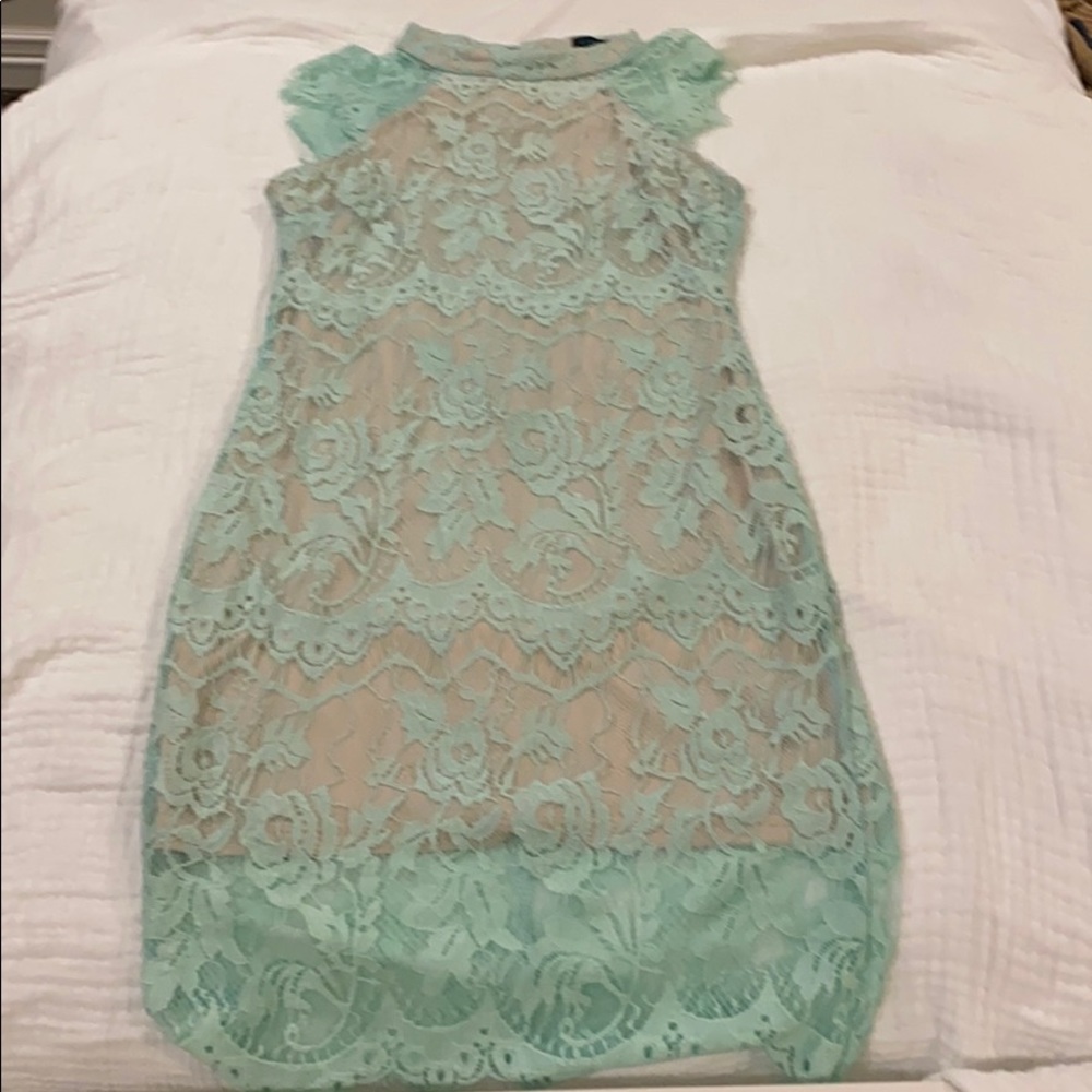 Mint green lace dress